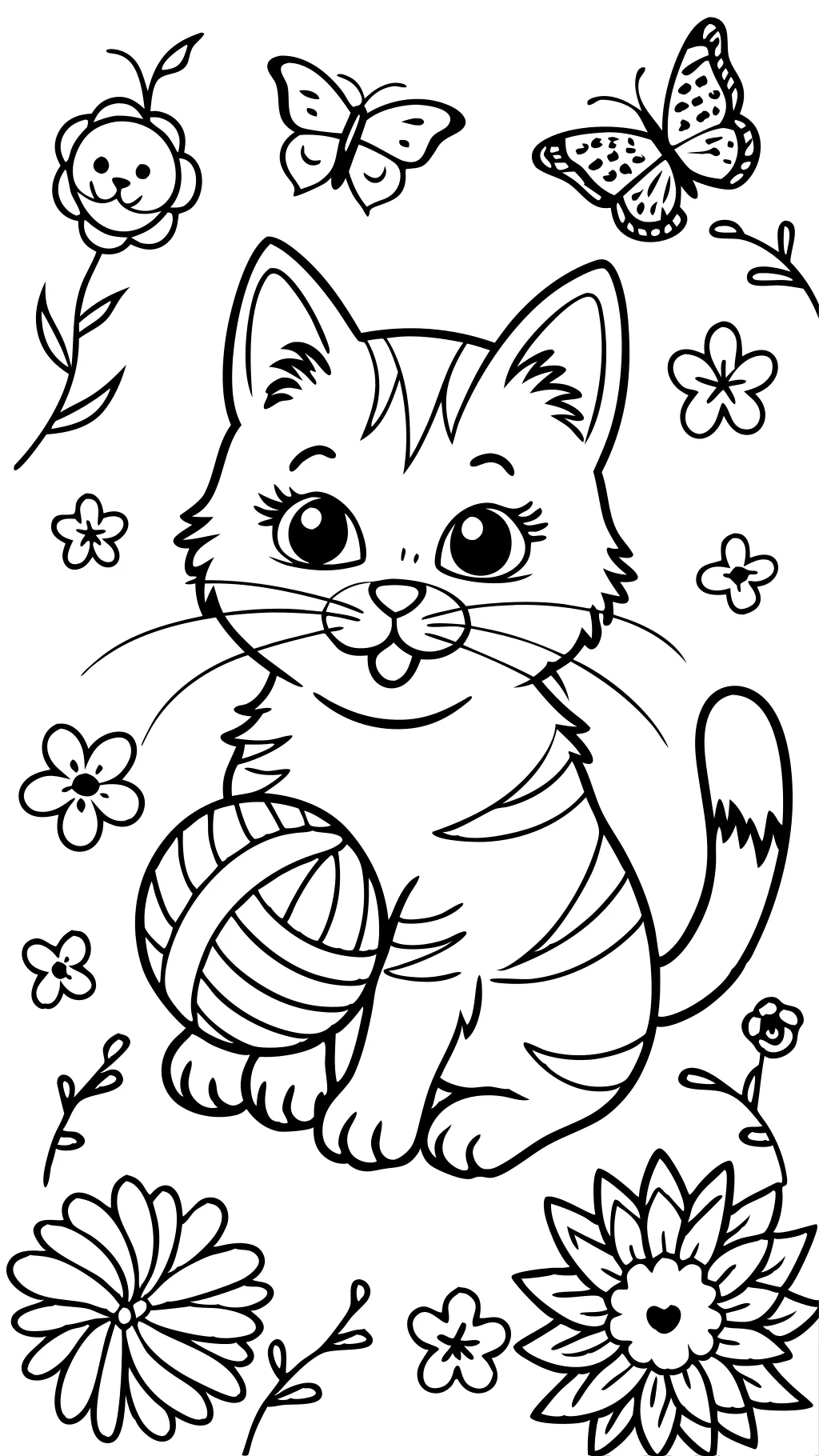 coloring pages of kitty cats